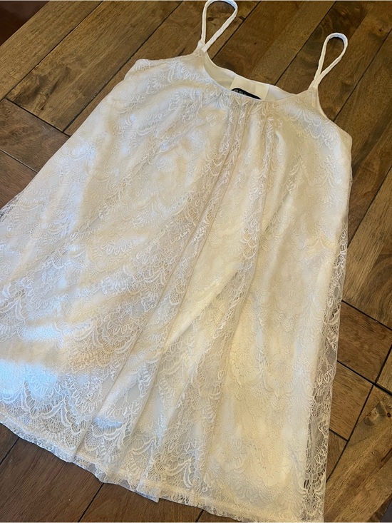 Tela Dresses & Skirts - Boho Ivory Lace Mini Dress size Medium